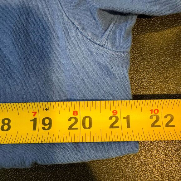 Vintage Nike Embroidered Swoosh Logo Blue Short Sleeve T-Shirt Large Grey Tag - Picture 6 of 6